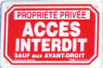 Propriété privée - Accès interdit