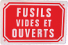 Fusils vides et ouverts